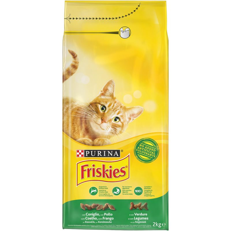 Friskies - Ração seca para gato adulto - Coelho e frango