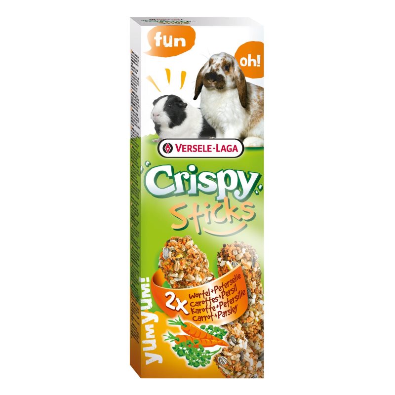 Versele-Laga Crispy Sticks com Cenoura e Salsa - Snack para roedores