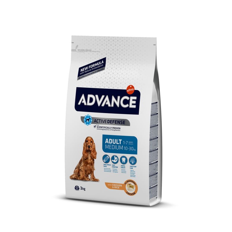 Advance Adult Medium - Ração seca para cão médio - Frango e arroz