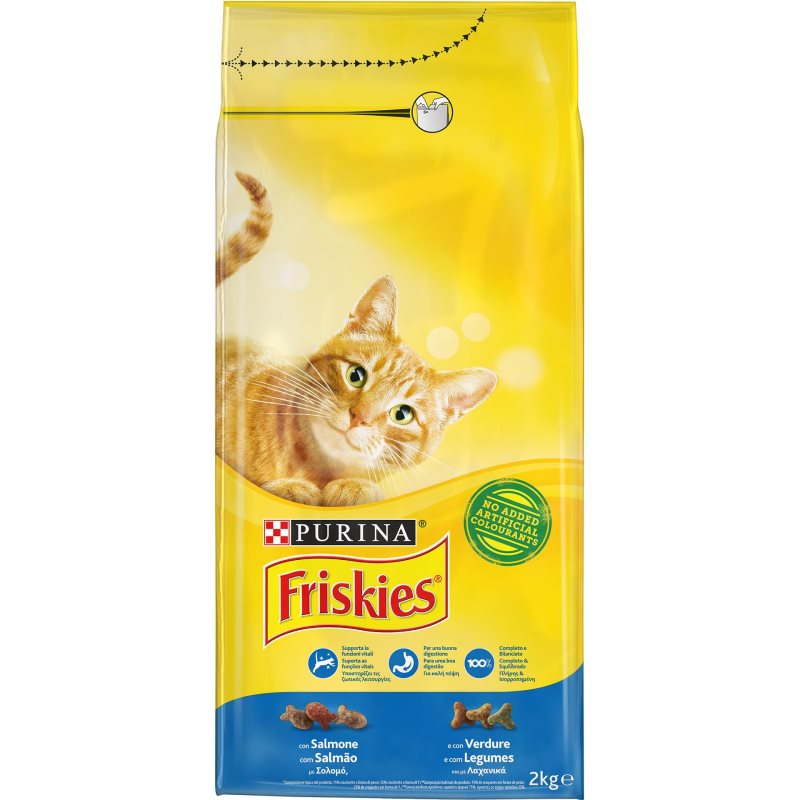 FRISKIES Salmão e Legumes - Ração de Gato Seca