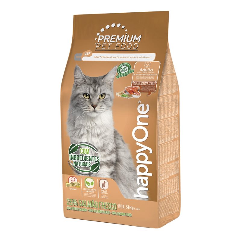 happyOne Premium Gato Esterilizado - Salmão Fresco