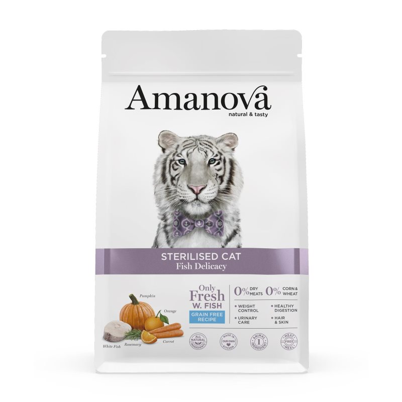 Amanova Gato Esterilizado Peixe Branco
