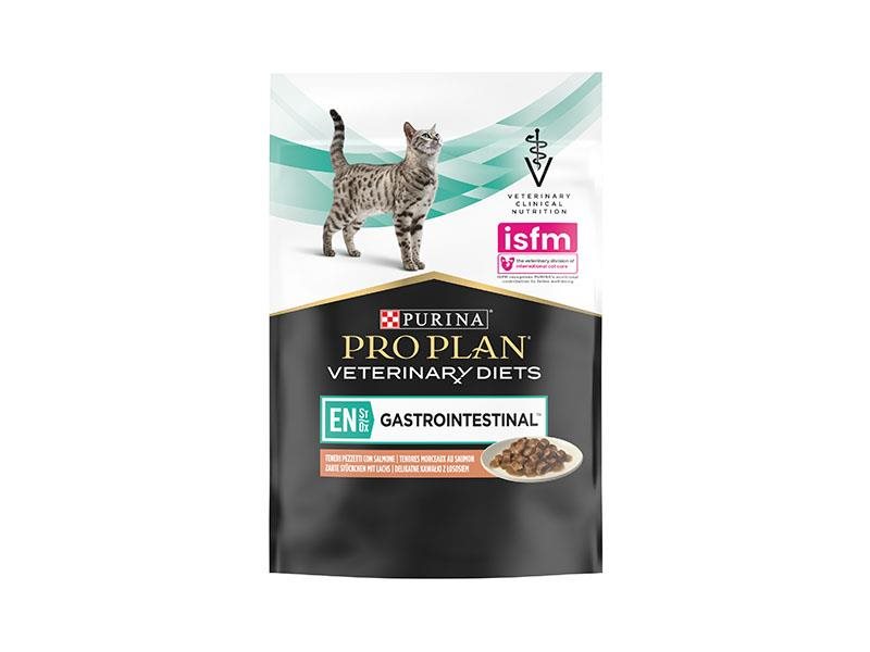 Pro Plan Vet Diets EN Gastrointestinal - Alimento em molho para gato com distúrbios digestivos - Salmão