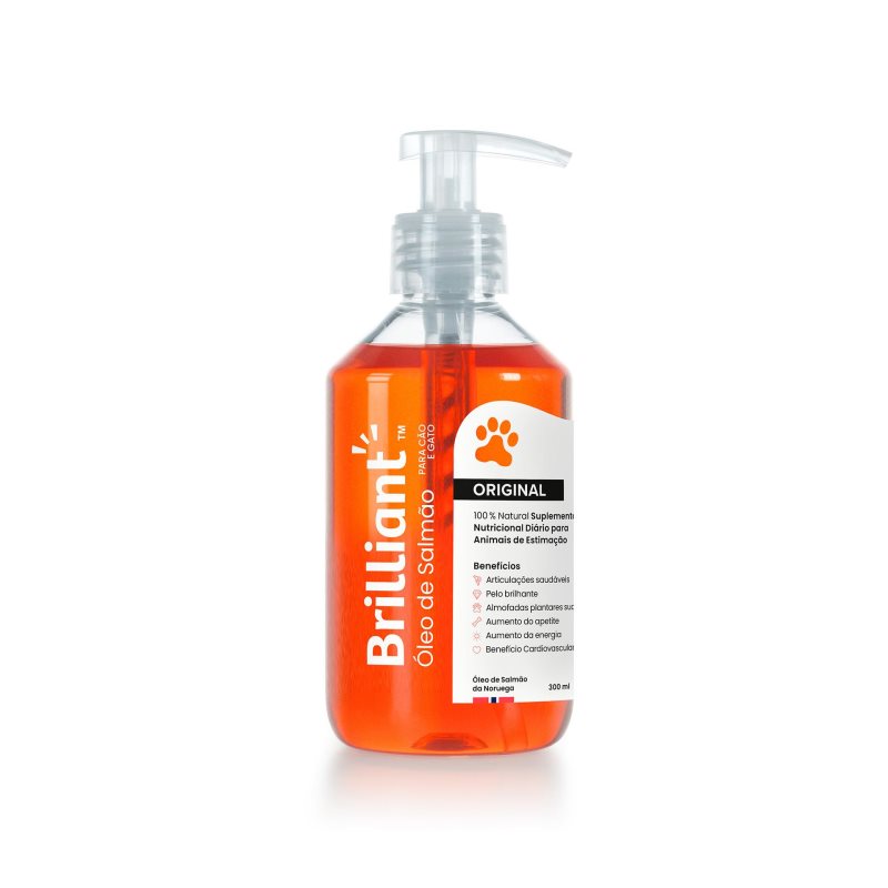 Óleo de Salmão Brilliant 300ml para Cães e Gatos