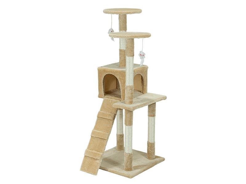 Arranhador Best Quality Ginásio Multiplataforma Bege para Gatos