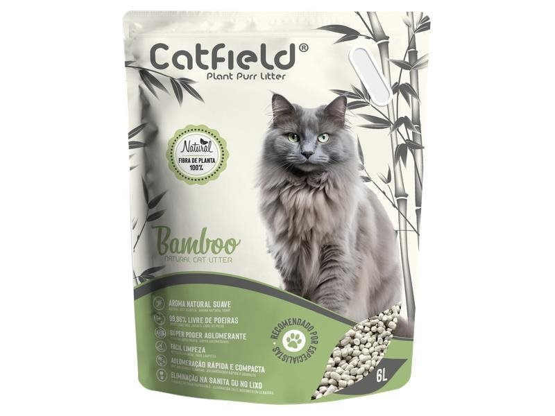 Areia Sanitária Catfield Absorvente Natural Bamboo 6 Litros para Gatos - Image 2